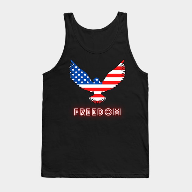 Freedom & Peace in USA Tank Top by Tee Shop